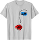 Abstract Art Face Sketch Lipstick Makeup Print Artist Lover T-Shirt - T-Shirt | Ash