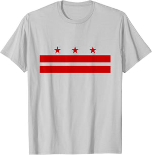 Washington, D.C. Flag, A Capital City, Men Women T-Shirt - T-Shirt | Ash