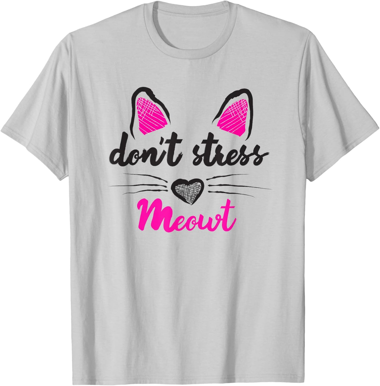 Funny Dont Stress Me Meowt Cat Pun T-Shirt - T-Shirt | Ash