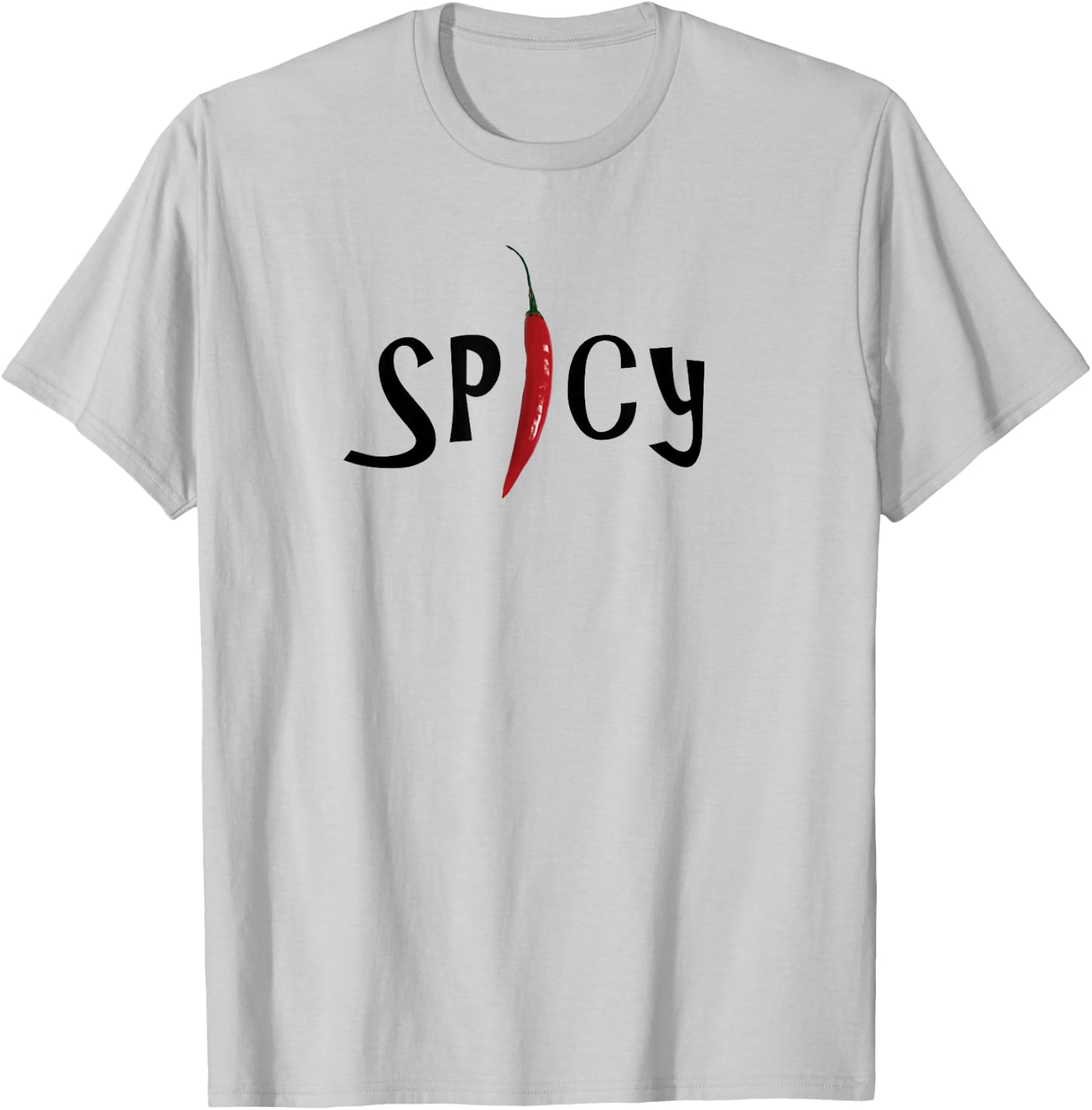 Spicy Hottie funny with Chili Pepper T-Shirt - T-Shirt | Ash