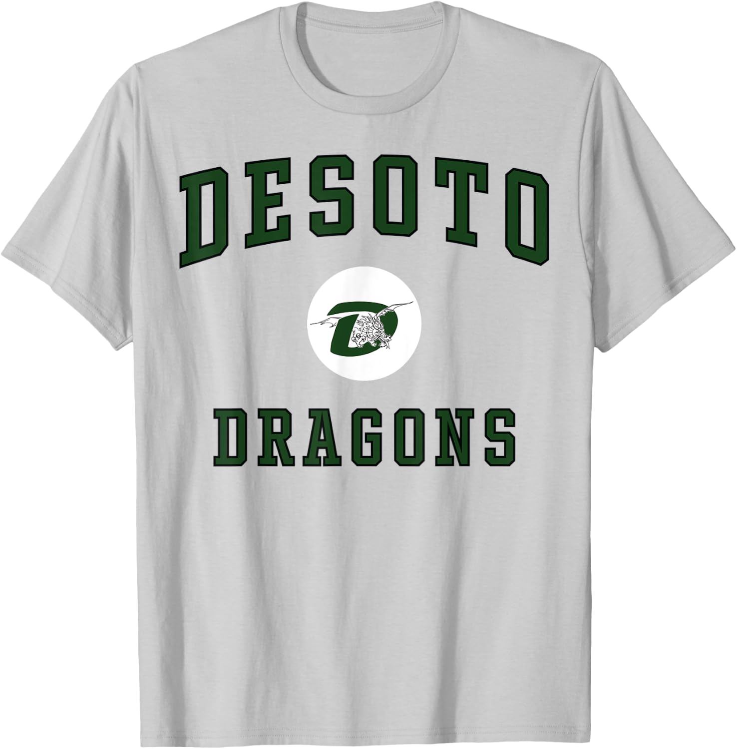 De Soto High School Dragons T-Shirt - T-Shirt | Ash