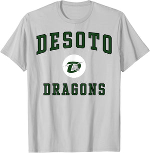 De Soto High School Dragons T-Shirt - T-Shirt | Ash