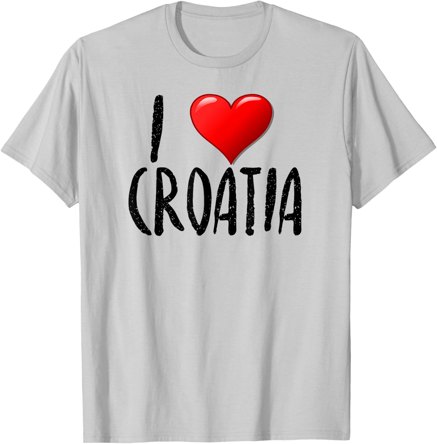 I Love Croatia- - Traveler - Souvenir T-Shirt - T-Shirt | Ash