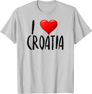 I Love Croatia- - Traveler - Souvenir T-Shirt - T-Shirt | Ash