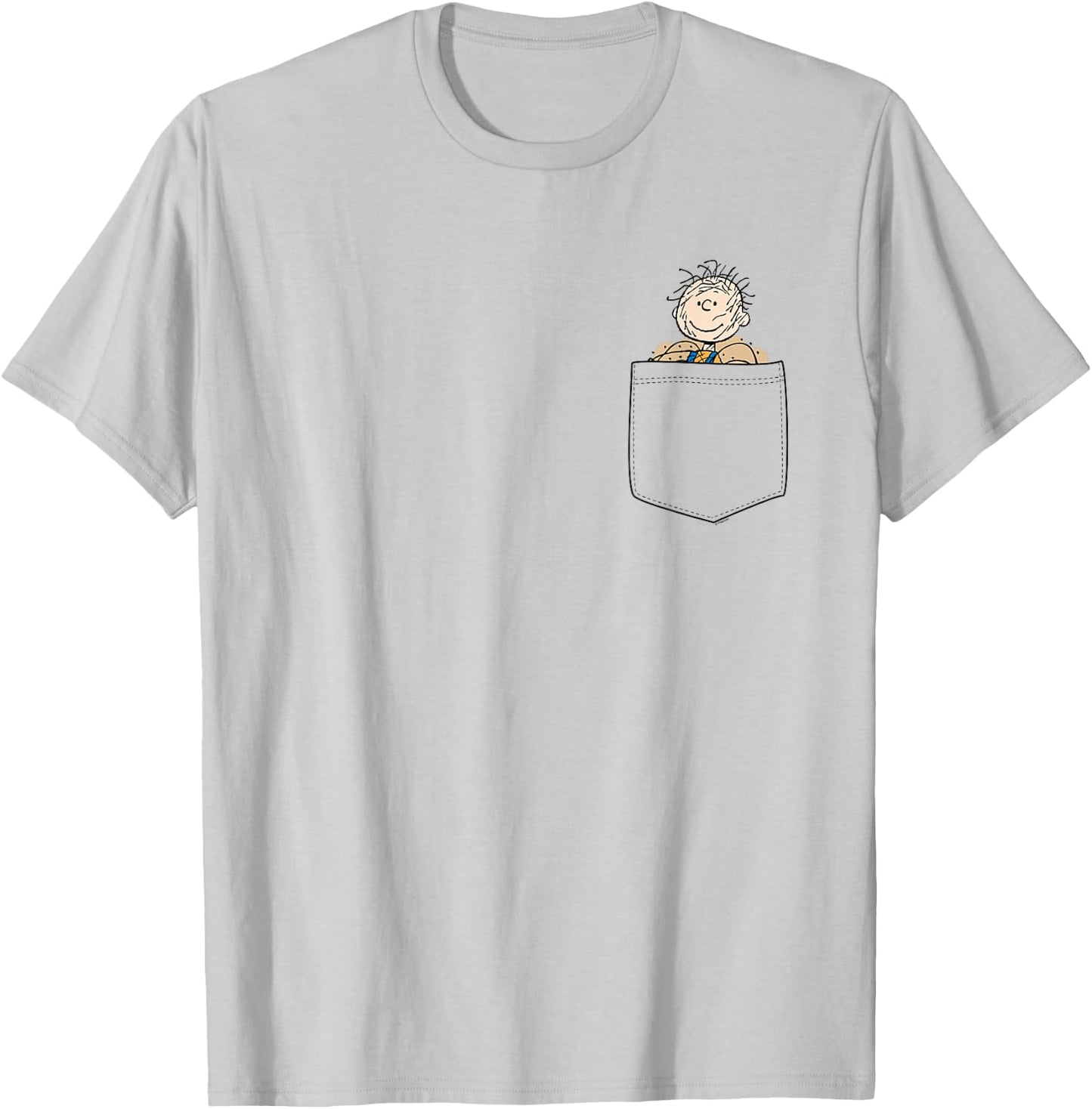 Peanuts Snoopy Pig Pen Faux Pocket T-Shirt - T-Shirt | Ash