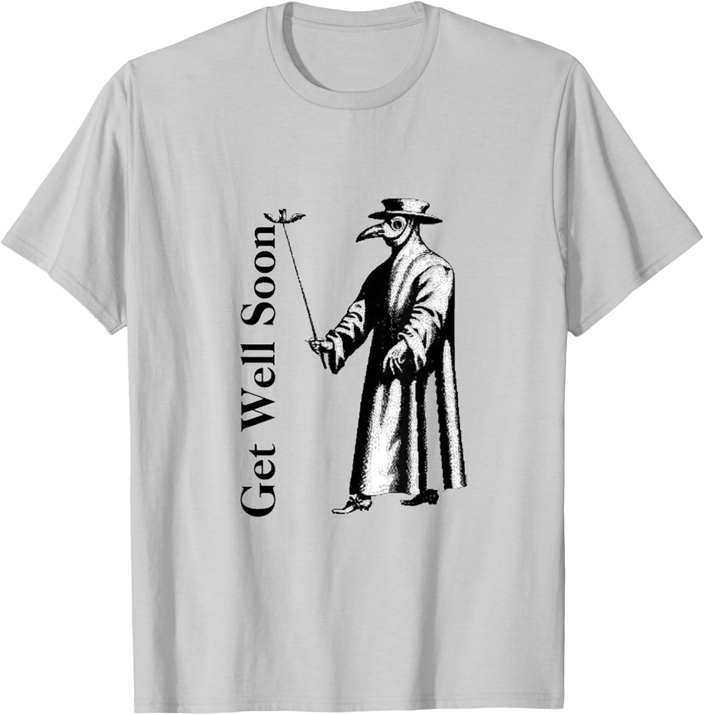 Get Well Soon Plague Doctor T-Shirt - T-Shirt | Ash