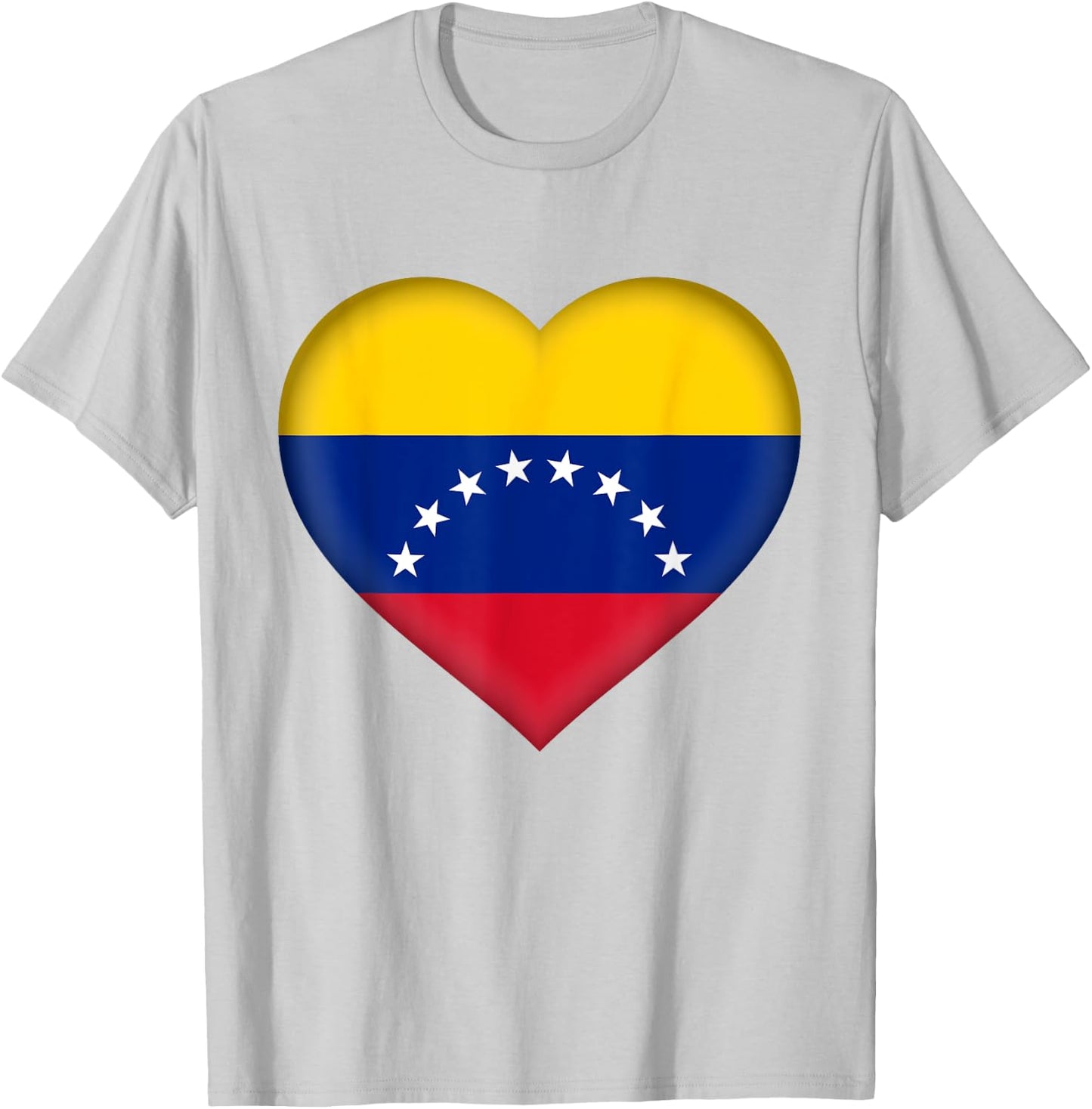 I Love Venezuela | Venezuelan Flag Heart Outfit T-Shirt - T-Shirt | Ash