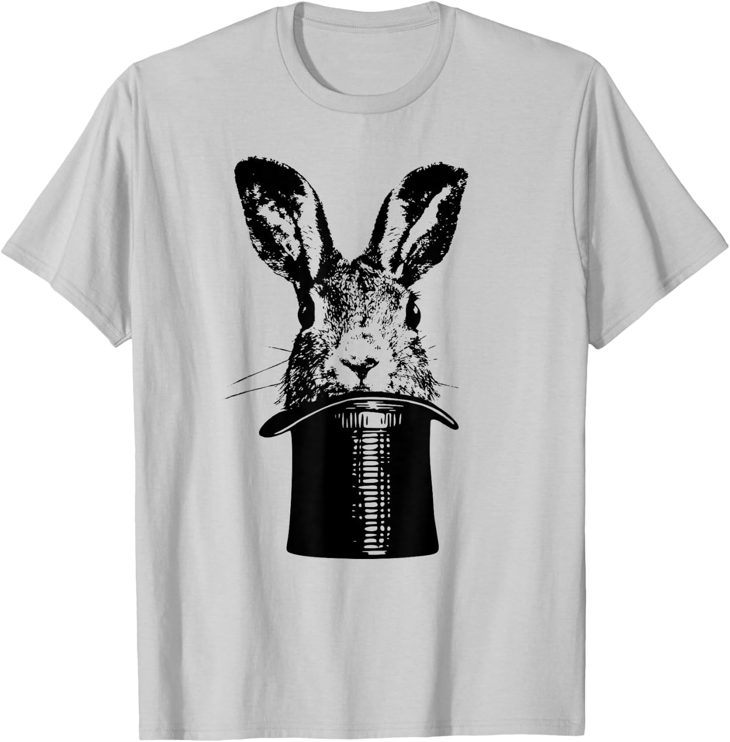 Magicians Shirt Rabbit In A Hat Vintage Magic Performer Gift T-Shirt - T-Shirt | Ash