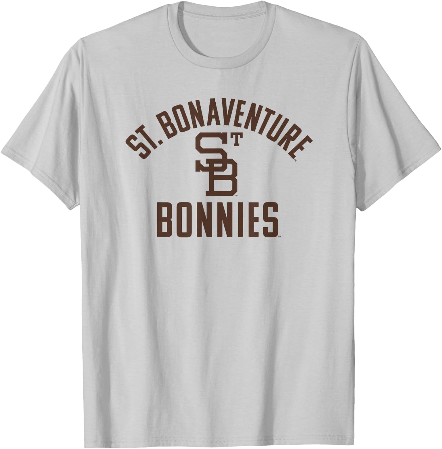 St. Bonaventure University Bonnies Large One Color T-Shirt - T-Shirt | Ash