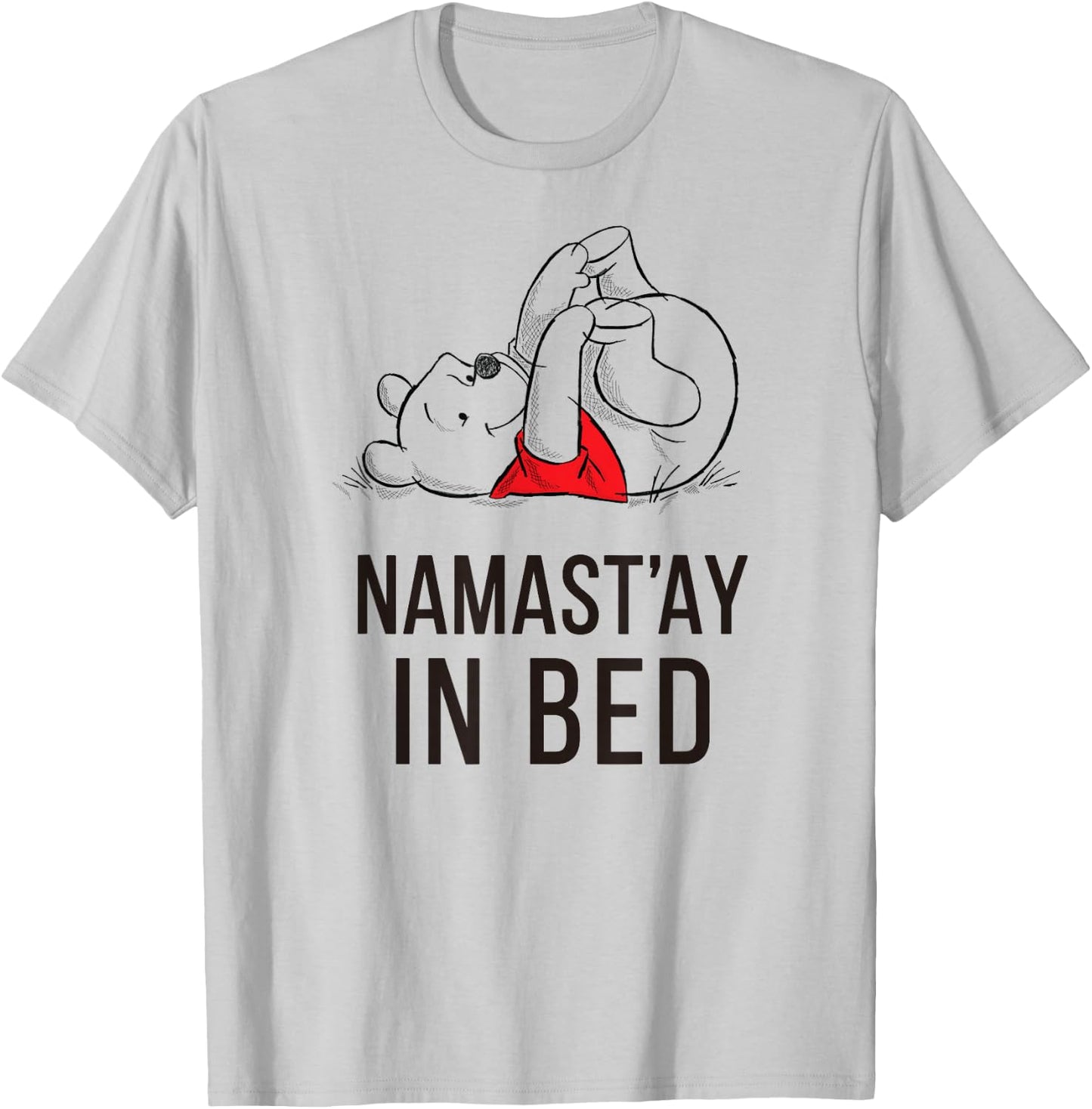 Disney Winnie the Pooh Namast'ay Short Sleeve T-Shirt - T-Shirt | Ash
