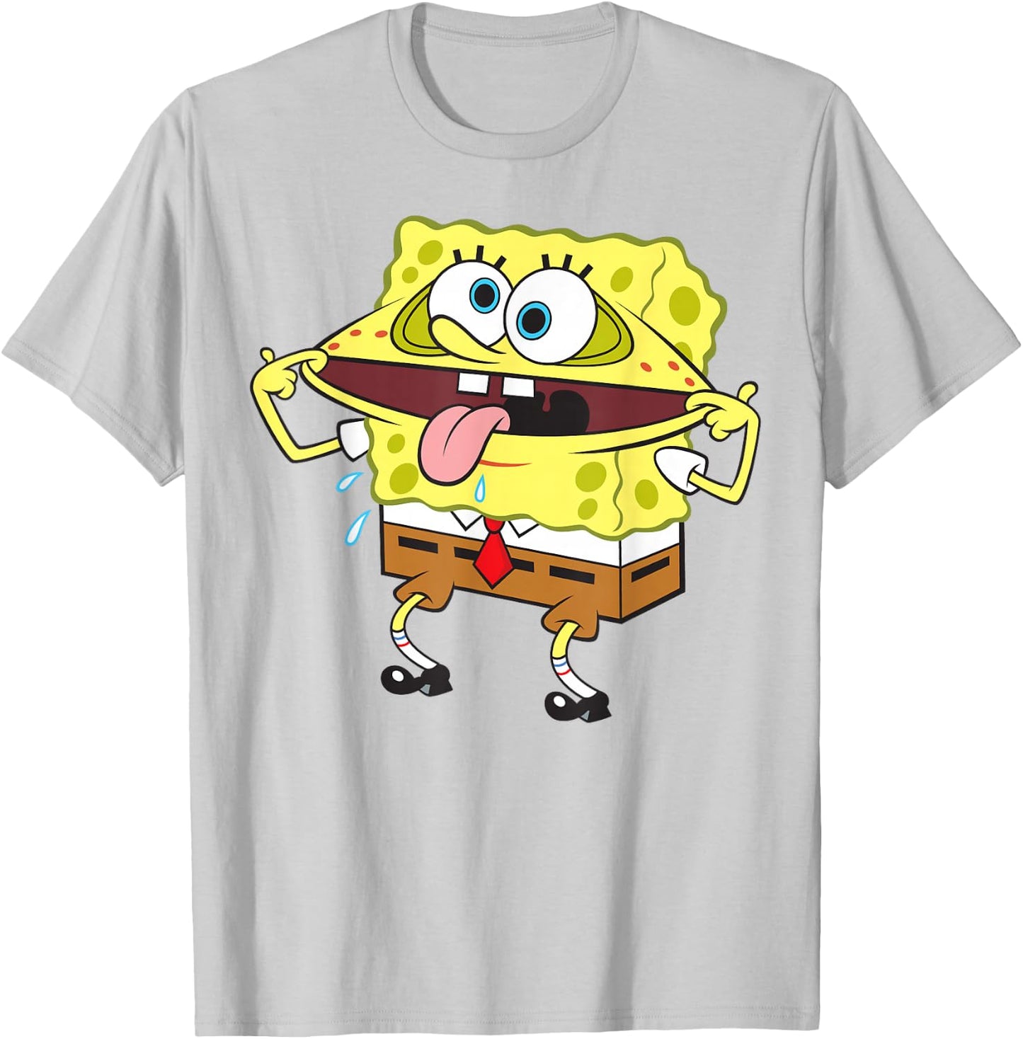 Spongebob SquarePants Goofy Face Funny T-Shirt - T-Shirt | Ash