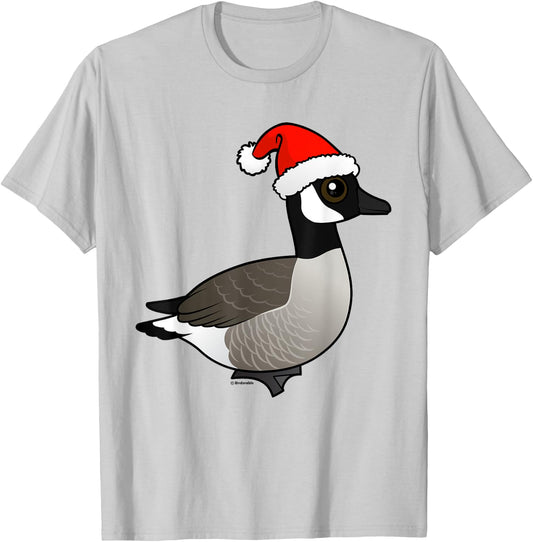 Funny Cute Cartoon Santa Canada Goose Christmas Gift T-Shirt - T-Shirt | Ash