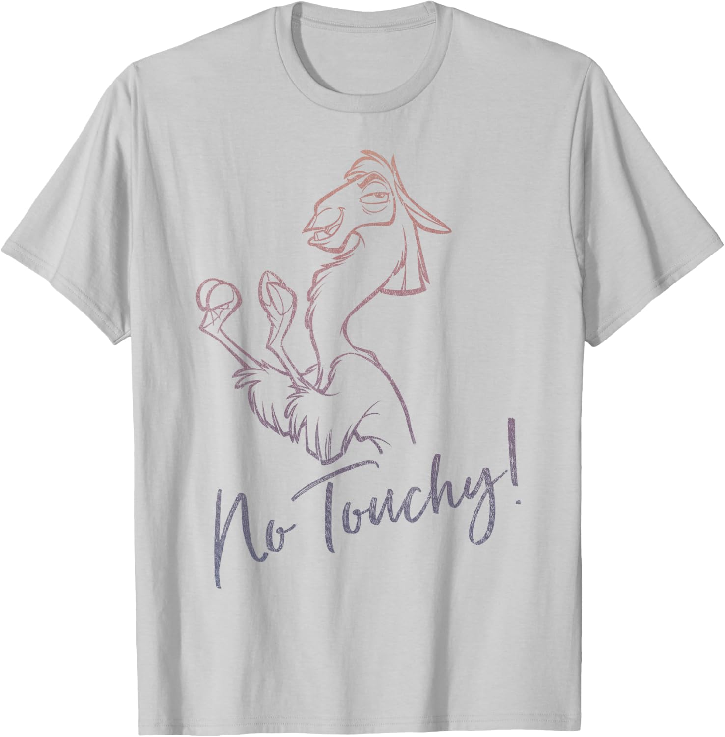Disney Emperor's New Groove Llama No Touchy! Graphic T-Shirt - T-Shirt | Ash