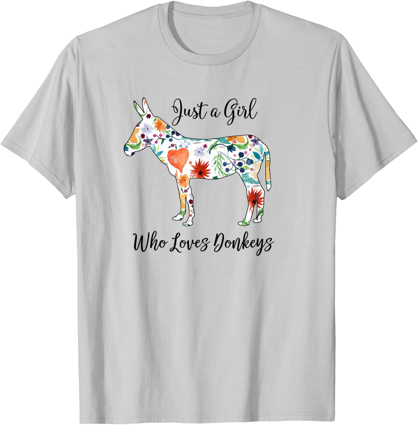 LOVES DONKEYS Shirt T-Shirt - T-Shirt | Ash