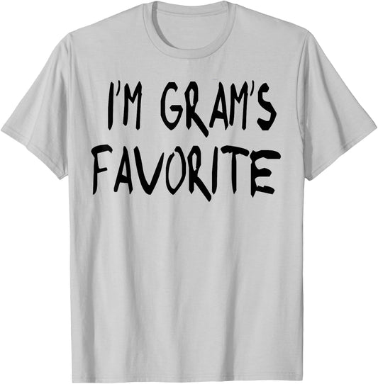 Grandmother I'm Gram's Favorite Grandma T shirt T-Shirt - T-Shirt | Ash