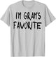 Grandmother I'm Gram's Favorite Grandma T shirt T-Shirt - T-Shirt | Ash