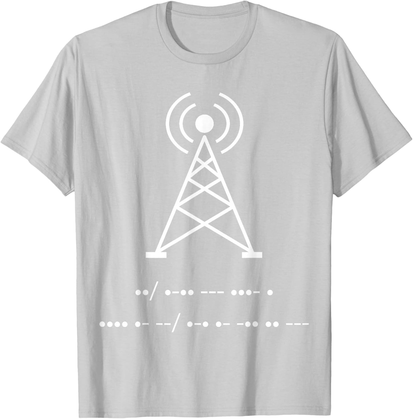Funny Amateur Ham Radio Morse Code Shirt Gift T-Shirt - T-Shirt | Ash