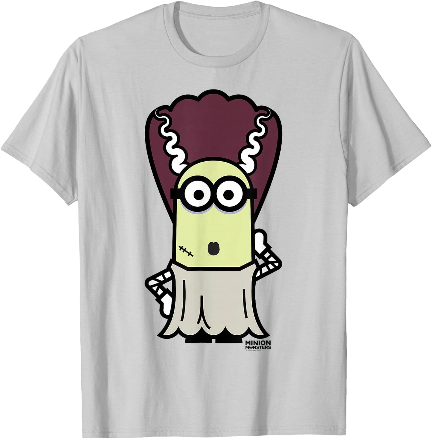 Despicable Me Monster Halloween Bride Graphic T-Shirt - T-Shirt | Ash