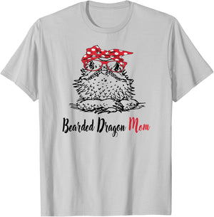 Tiny Dinosaur Lover Bearded Dragon Mom T-Shirt - T-Shirt | Ash