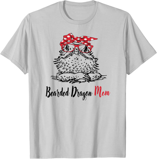 Tiny Dinosaur Lover Bearded Dragon Mom T-Shirt - T-Shirt | Ash