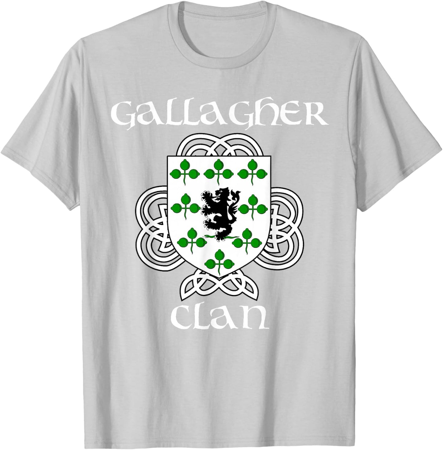 Gallagher Family Crest Coat of Arms T Shirt T-Shirt - T-Shirt | Ash