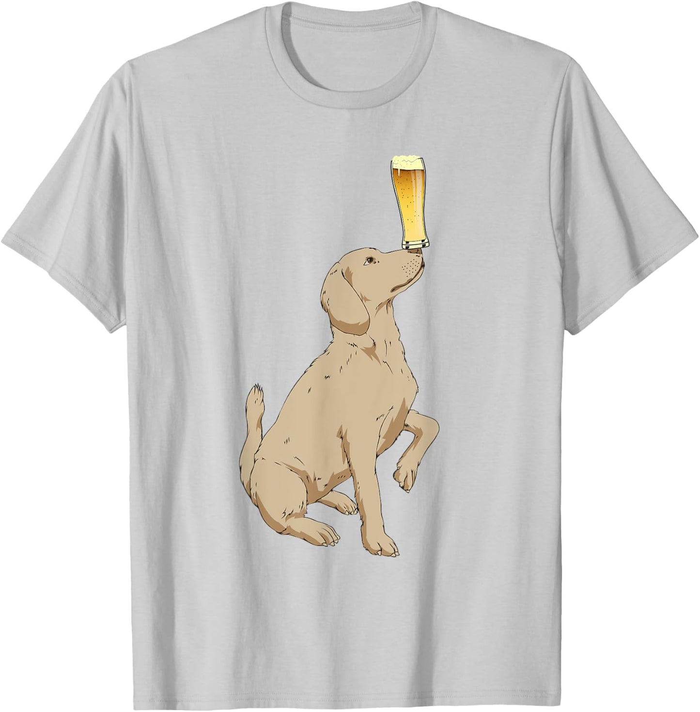 Craft Beer Shirt Labrador Retriever Shirt Beer Lovers Shirt T-Shirt - T-Shirt | Ash