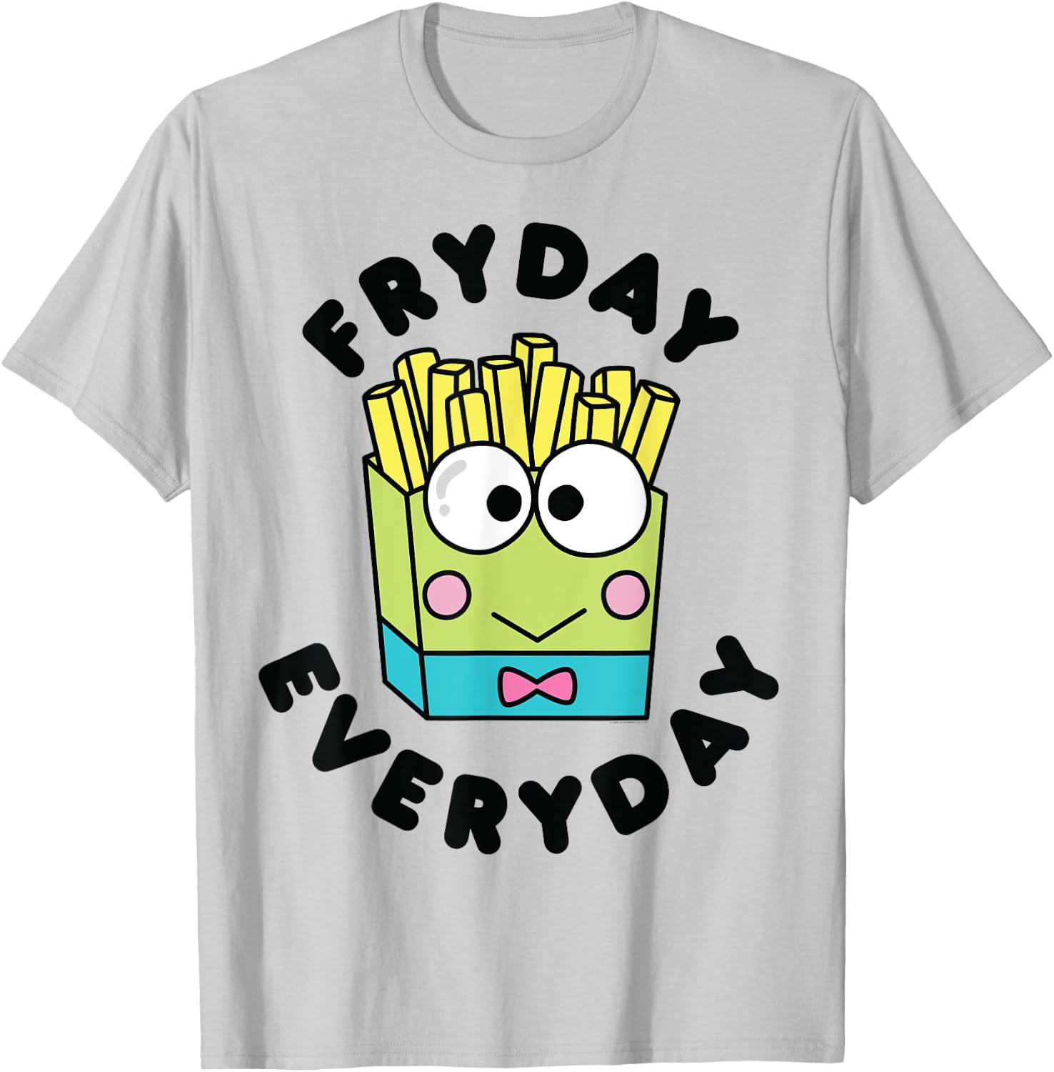 Keroppi French Fries Fryday Friday Everyday T-Shirt - T-Shirt | Ash