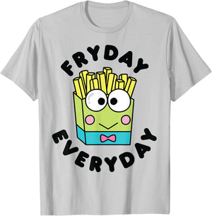 Keroppi French Fries Fryday Friday Everyday T-Shirt - T-Shirt | Ash