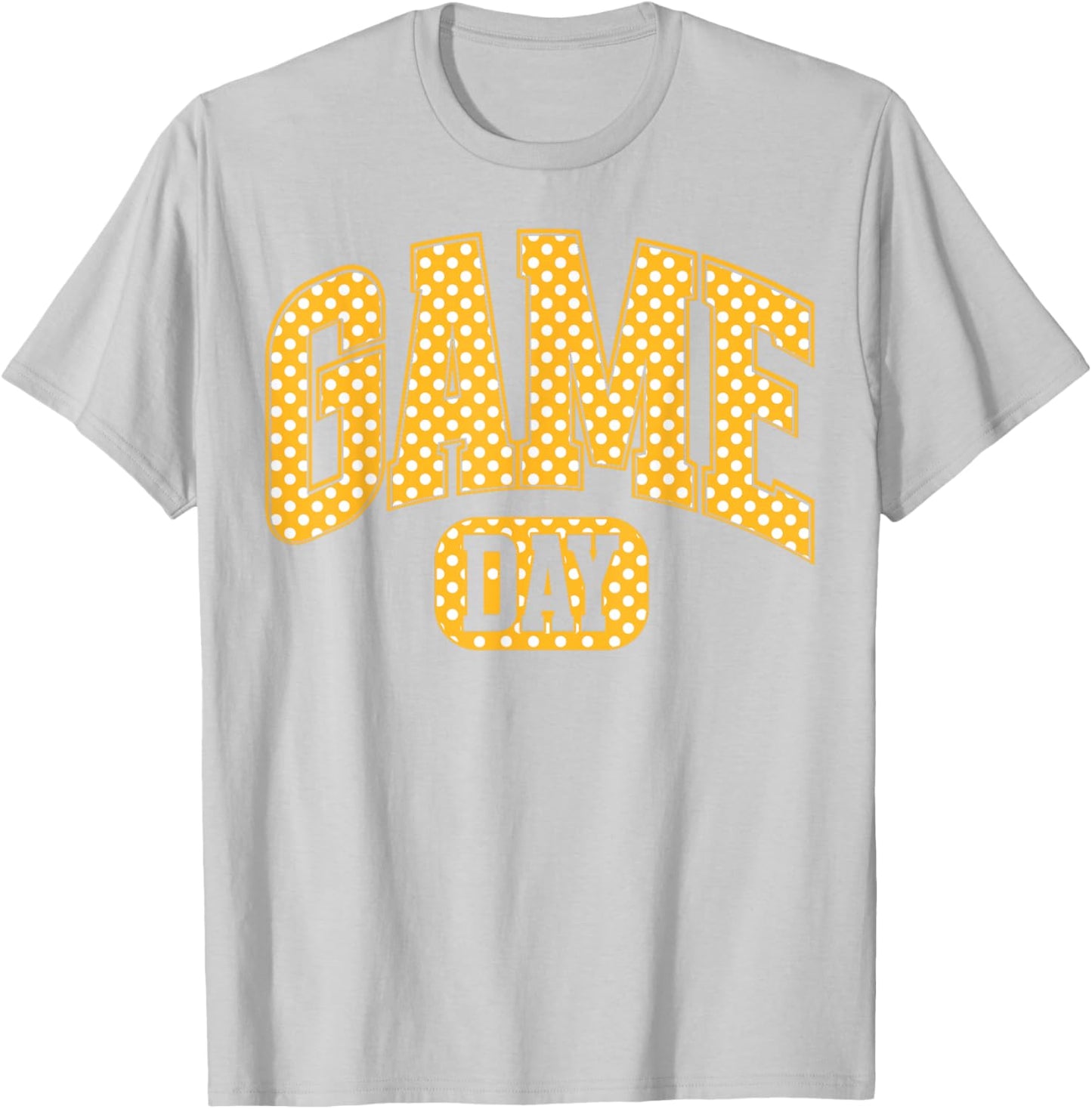 Happy Dot Day Game Day Polka Dot Football Yellow Team Spirit T-Shirt - T-Shirt | Ash