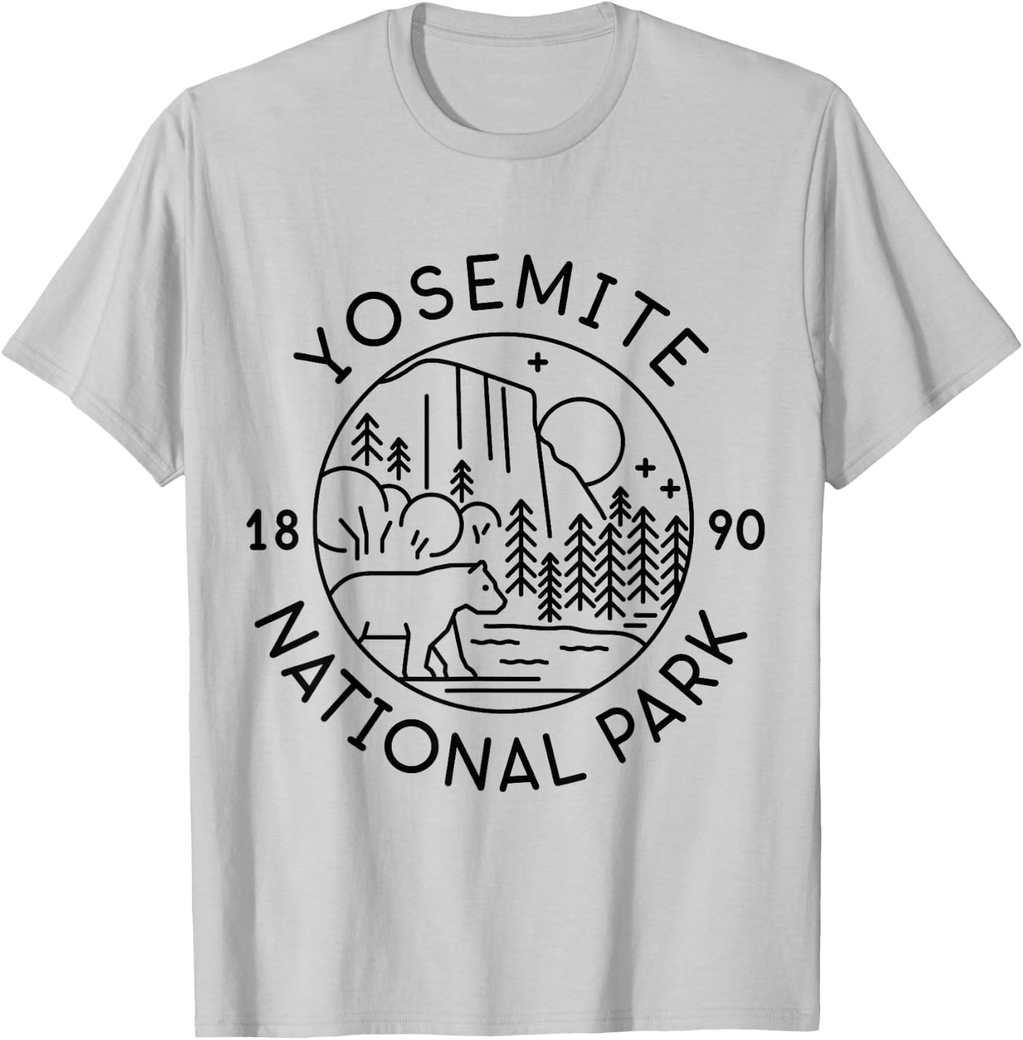 Yosemite National Park 1890 California T-Shirt - T-Shirt | Ash