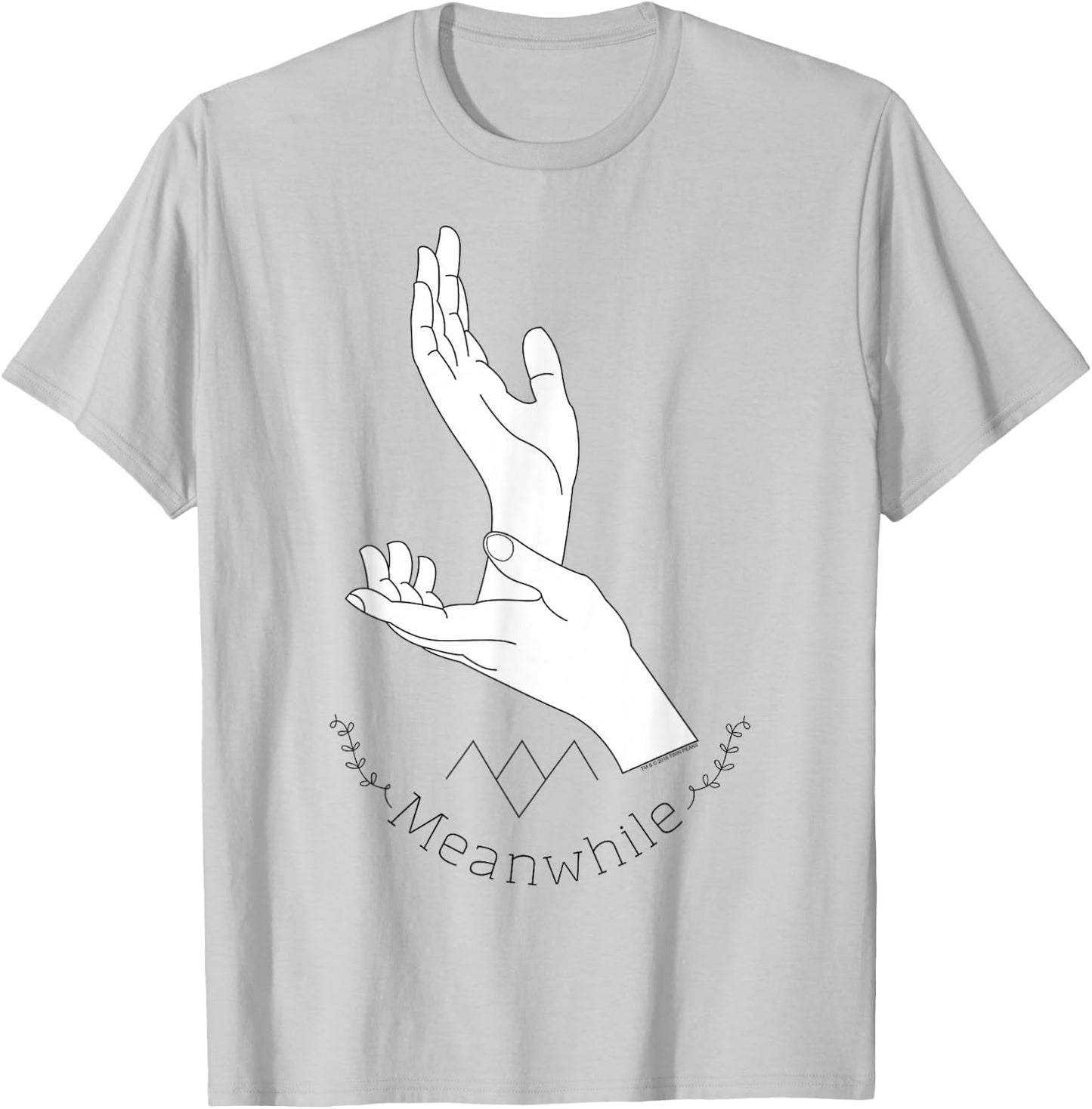 Twin Peaks Laura Palmer Meanwhile Hand Sign Graphic T-Shirt - T-Shirt | Ash