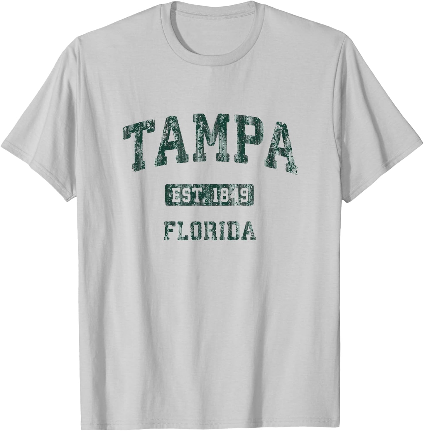 Tampa Florida FL Vintage Athletic Sports Design T-Shirt - T-Shirt | Ash