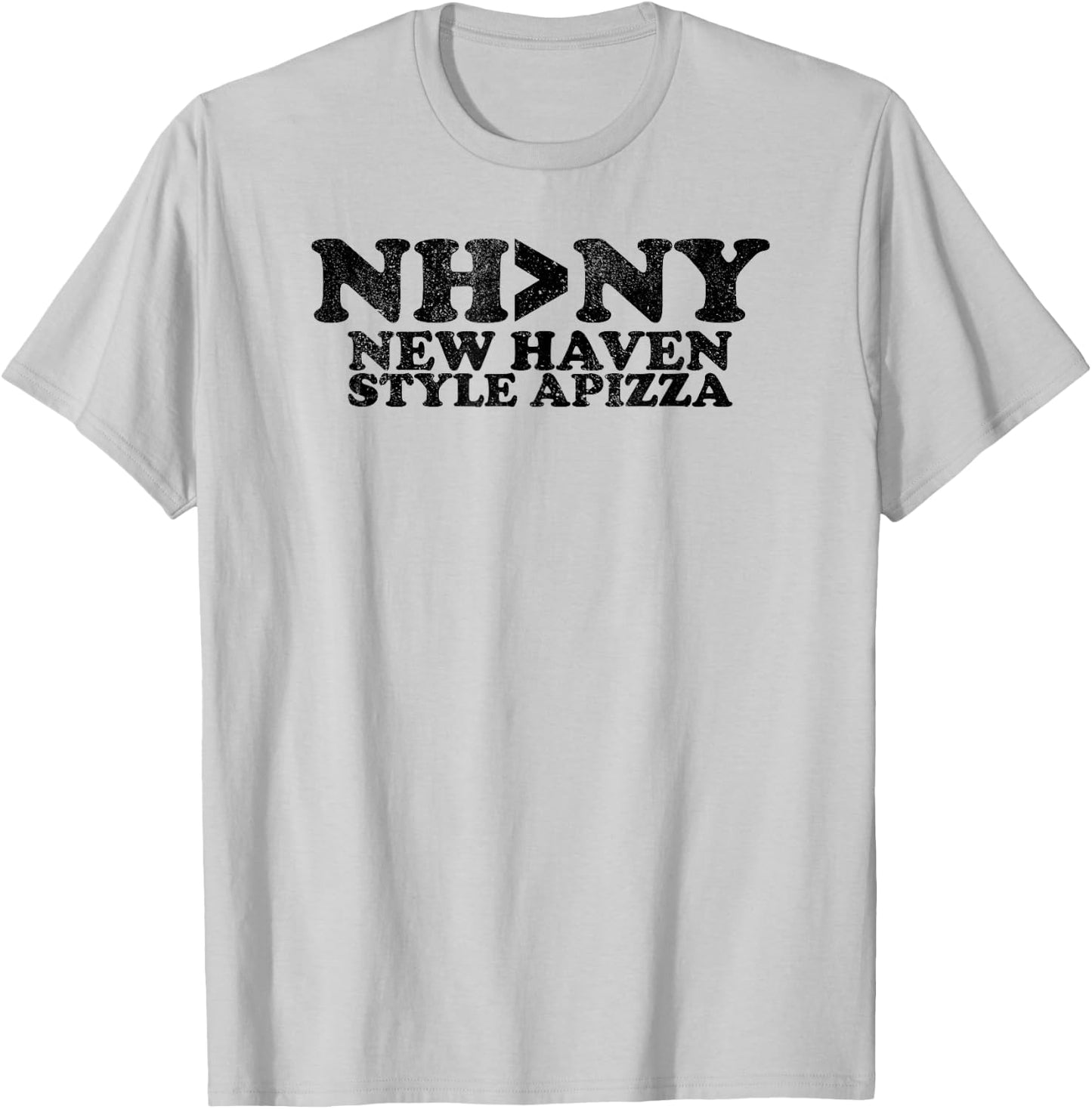 NH>NY New Haven Style Apizza Shirt Pizza T-Shirt - T-Shirt | Ash