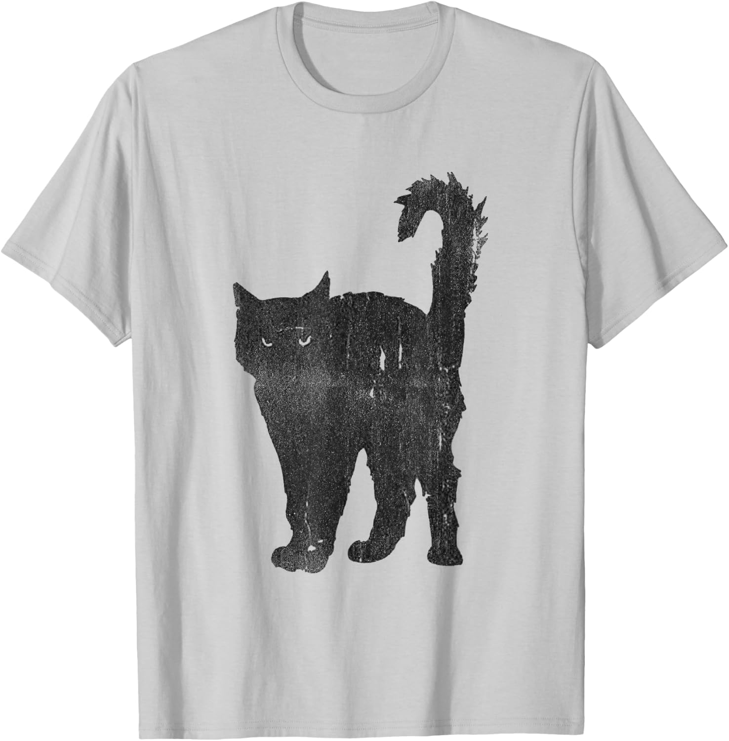 Awesome Punk Rock Black Cat & T-Shirt - T-Shirt | Ash