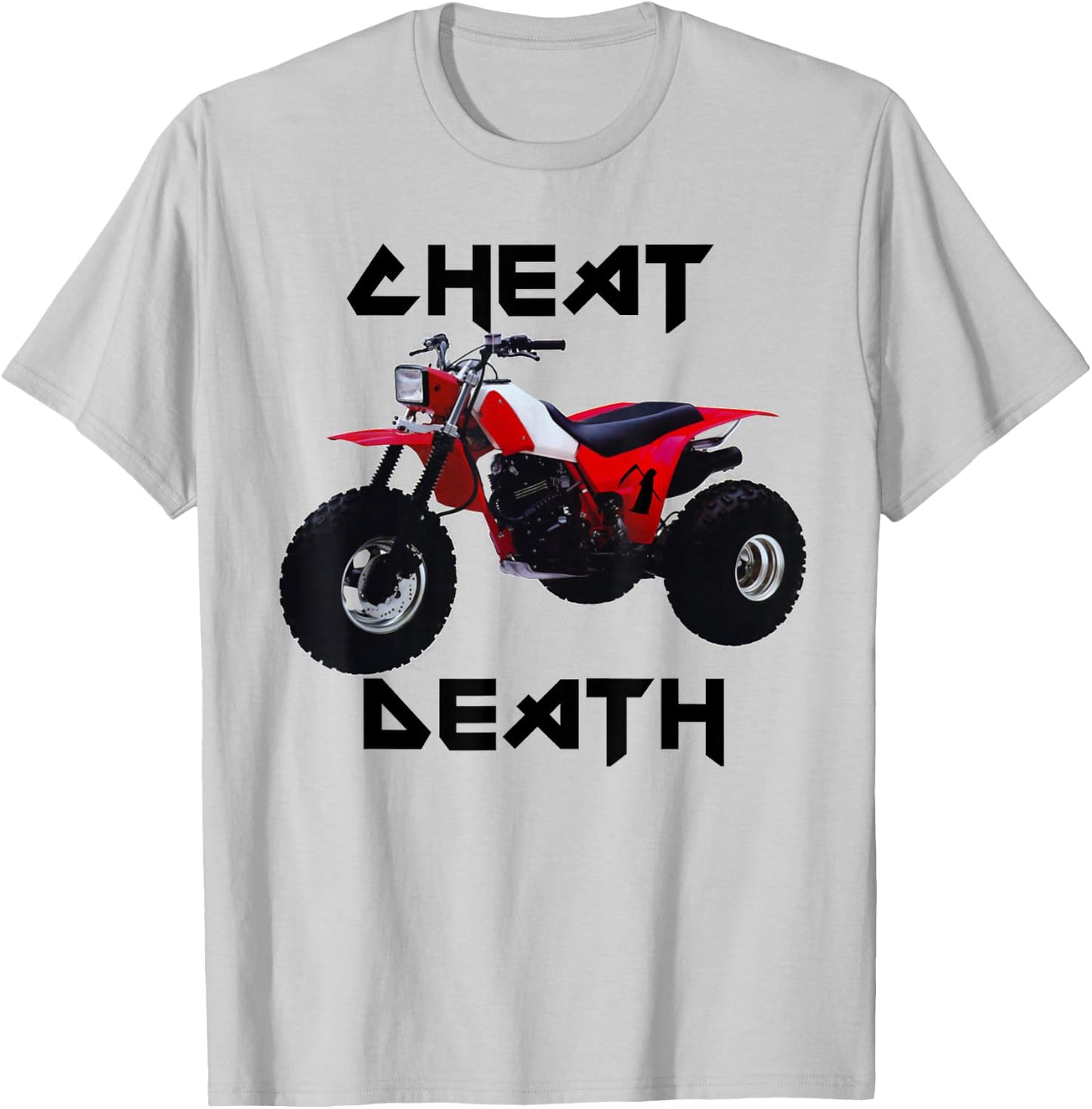 Vintage 3 Wheeler Cheat Death T-Shirt - T-Shirt | Ash