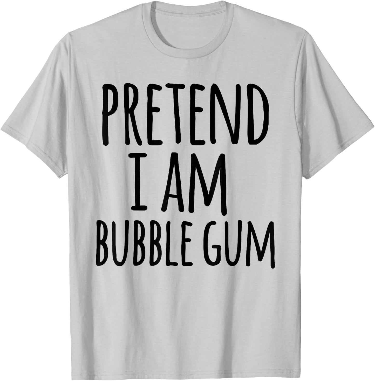 Funny Easy Lazy Halloween PRETEND I AM BUBBLE GUM COSTUME T-Shirt - T-Shirt | Ash