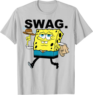 Spongebob SquarePants Swag T-Shirt - T-Shirt | Ash