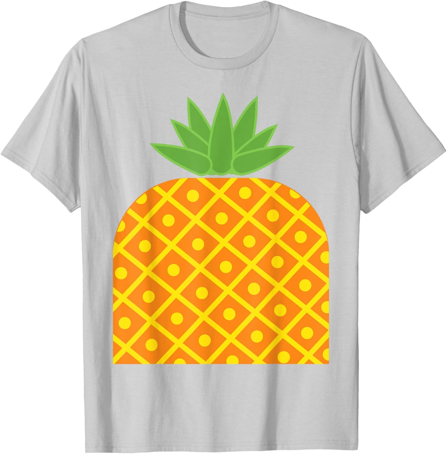 Pineapple Fruit Easy Lazy DIY Halloween Costume T-Shirt - T-Shirt | Ash