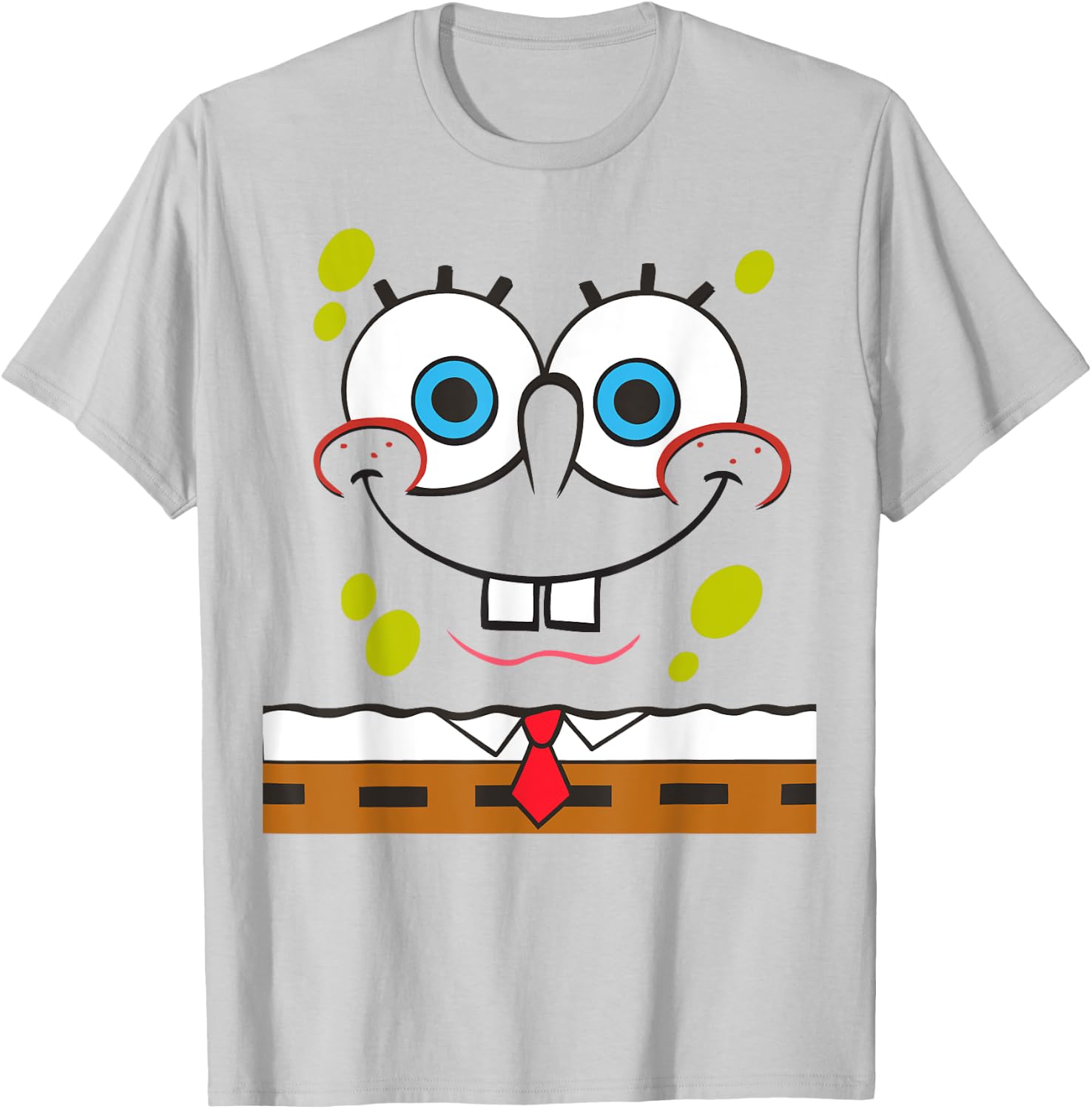 Spongebob Squarepants Large Face T-Shirt - T-Shirt | Ash