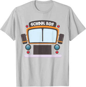 School Bus Costume Shirt Boys Girls Halloween Bus Driver Men T-Shirt - T-Shirt | Ash