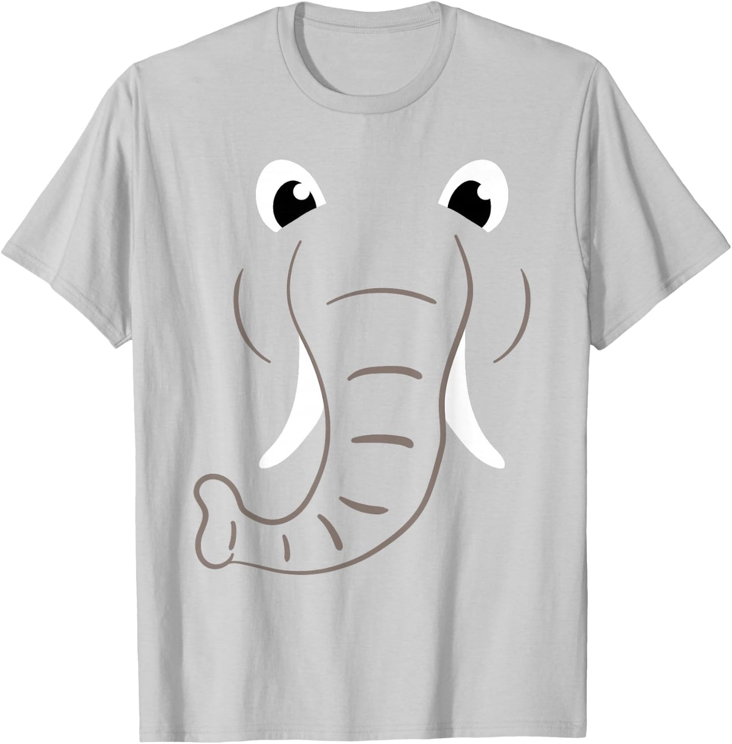Elephant Face Costume Easy Halloween Costume Gift Funny T-Shirt - T-Shirt | Ash