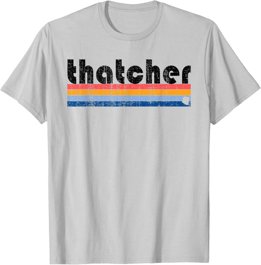 Vintage 80s Style Thatcher AZ T-Shirt - T-Shirt | Ash