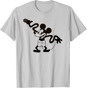 Disney - Classic Mickey Mouse Crazy Arms T-Shirt - T-Shirt | Ash