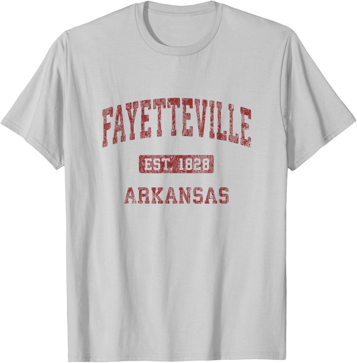 Fayetteville Arkansas AR Vintage Athletic Sports Design T-Shirt - T-Shirt | Ash