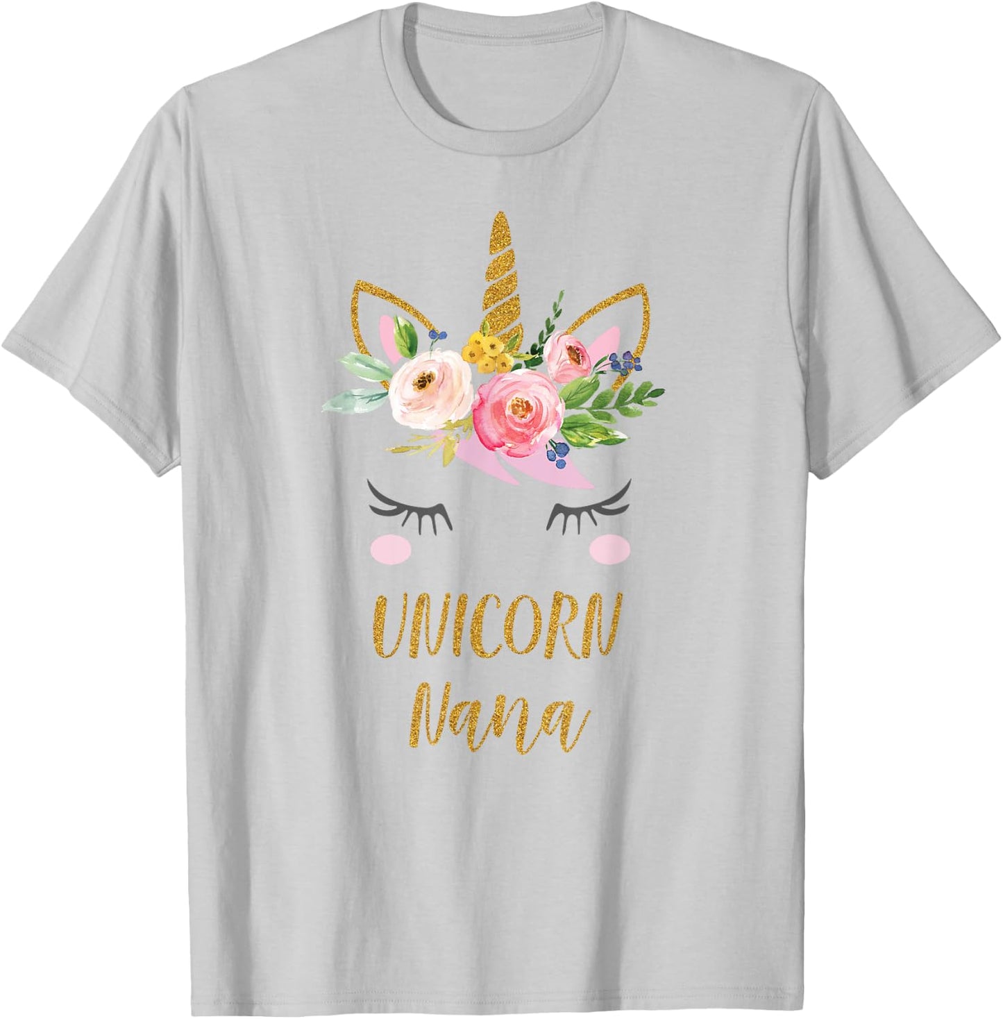 Cute Unicorn Nana Shirt, Boho Grandma Unicorn Gift T-Shirt - T-Shirt | Ash