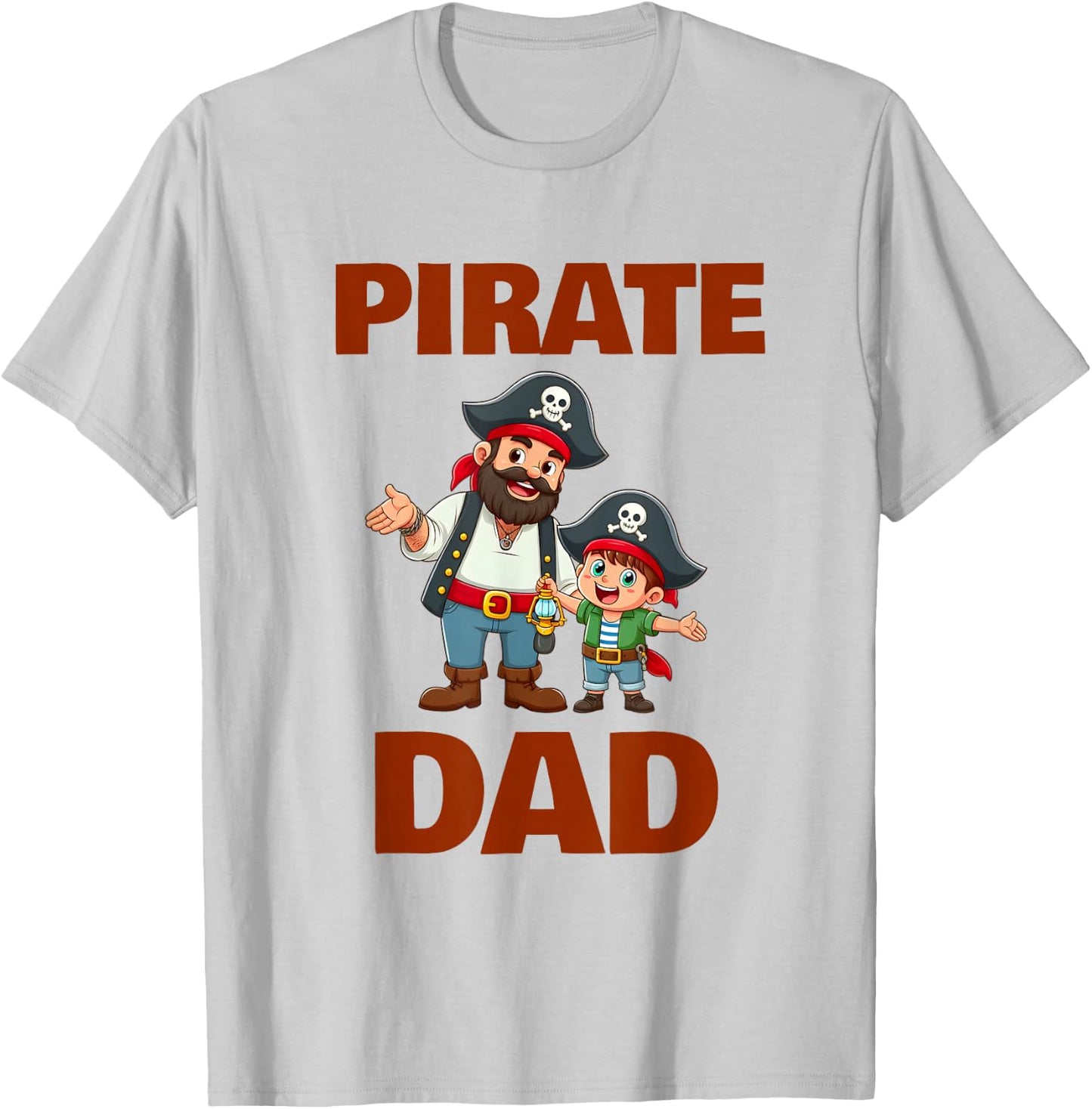 Funny Pirate Dad Halloween Crew Father's Day Costume Family T-Shirt - T-Shirt | Ash