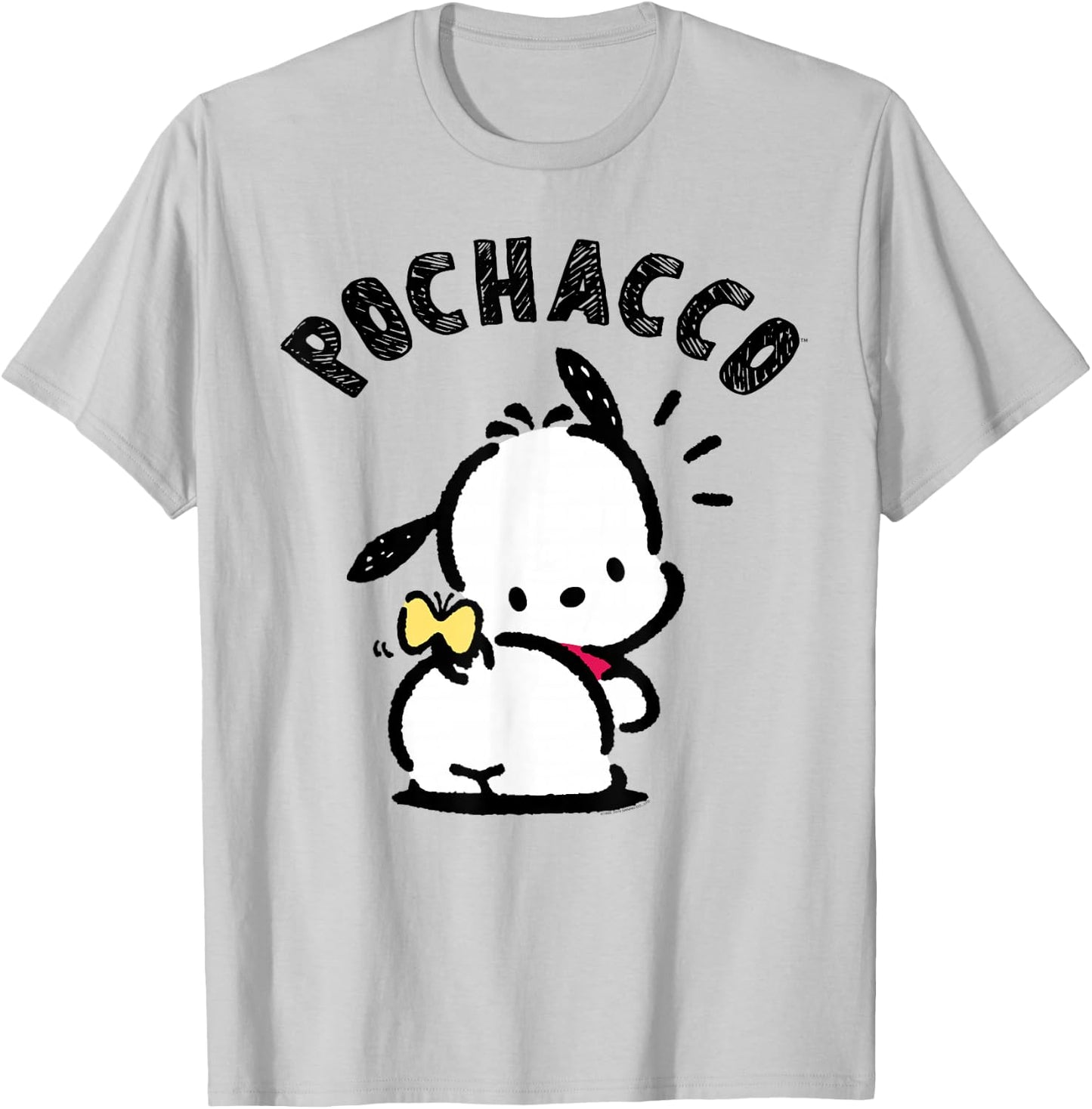 Sanrio Pochacco Backside Logo Shirt T-Shirt - T-Shirt | Ash