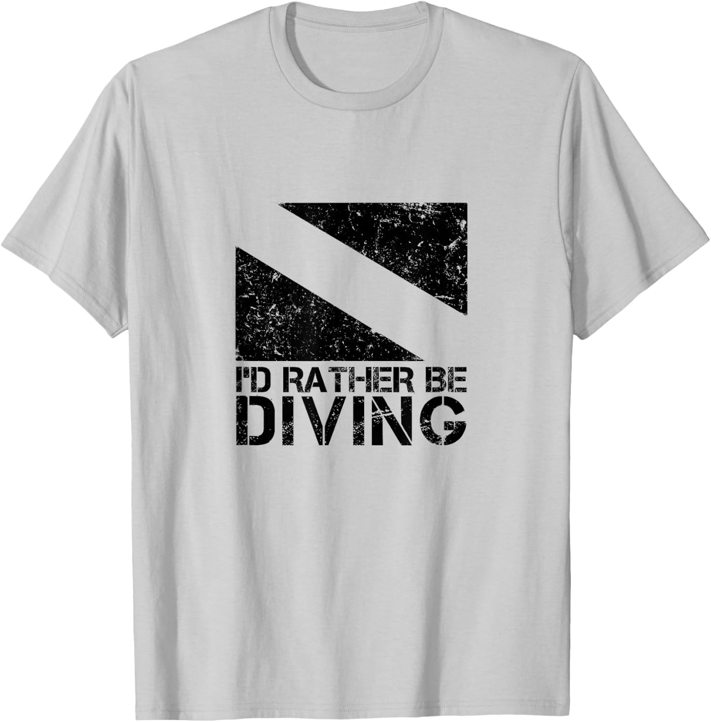 I'd Rather Be Diving Scuba T Shirt Vintage Dive T-Shirt - T-Shirt | Ash