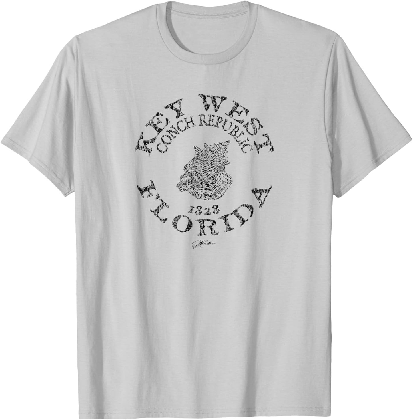 JCombs: Key West, FL, Conch Republic T-Shirt - T-Shirt | Ash