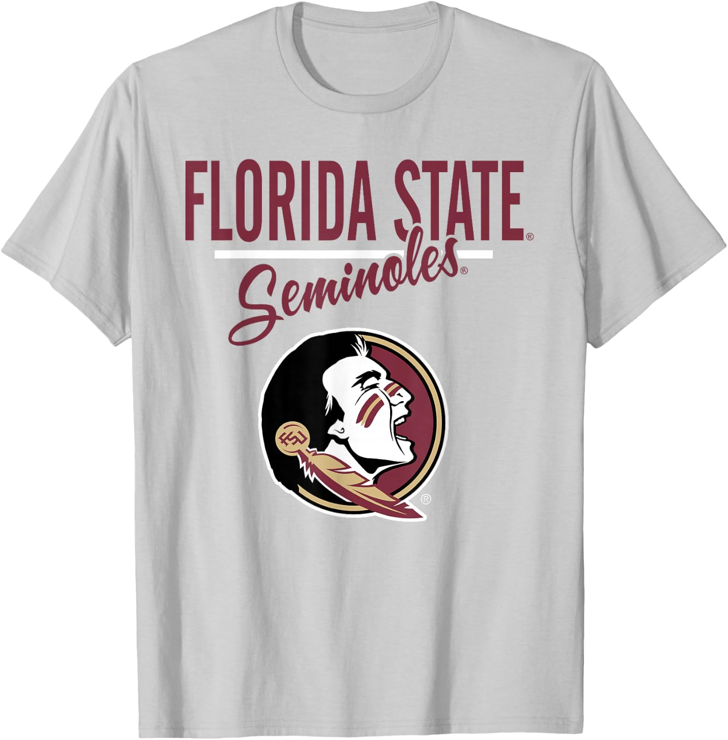 Florida State Seminoles Mascot Gray Officially Licensed T-Shirt - T-Shirt | Ash